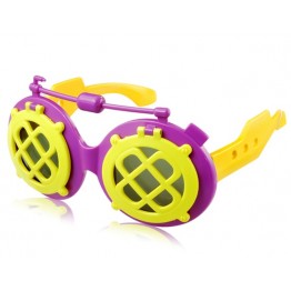815-C9 Children's Fashionable Plastic Sunglasses with Flip Covers (Purple & Yellow) M.