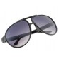 Black PC Frame Gray PC Lens Glasses Sunglasses (Black) M.