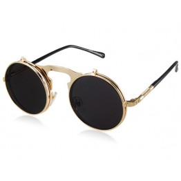S882 Unisex Trendy Sunglasses with Nickel Alloy Frame (Gold) M.