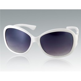Stylish White PC Frame Gray PC Lens Glasses Sunglasses (White) M.