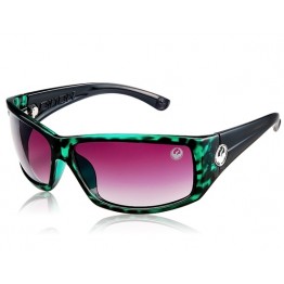 OREKA 2087 Unisex Sport Sunglasses with Plastic Frame & Lens (Green & Black) M.